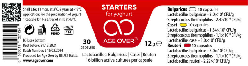 Закваски AgeOver – 3 вида